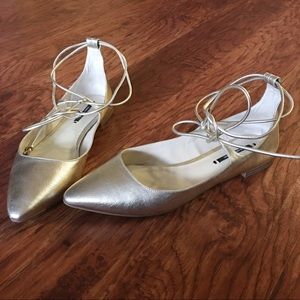 Zara Ballet Lace up flags EXCELLENT CONDITION 7.5